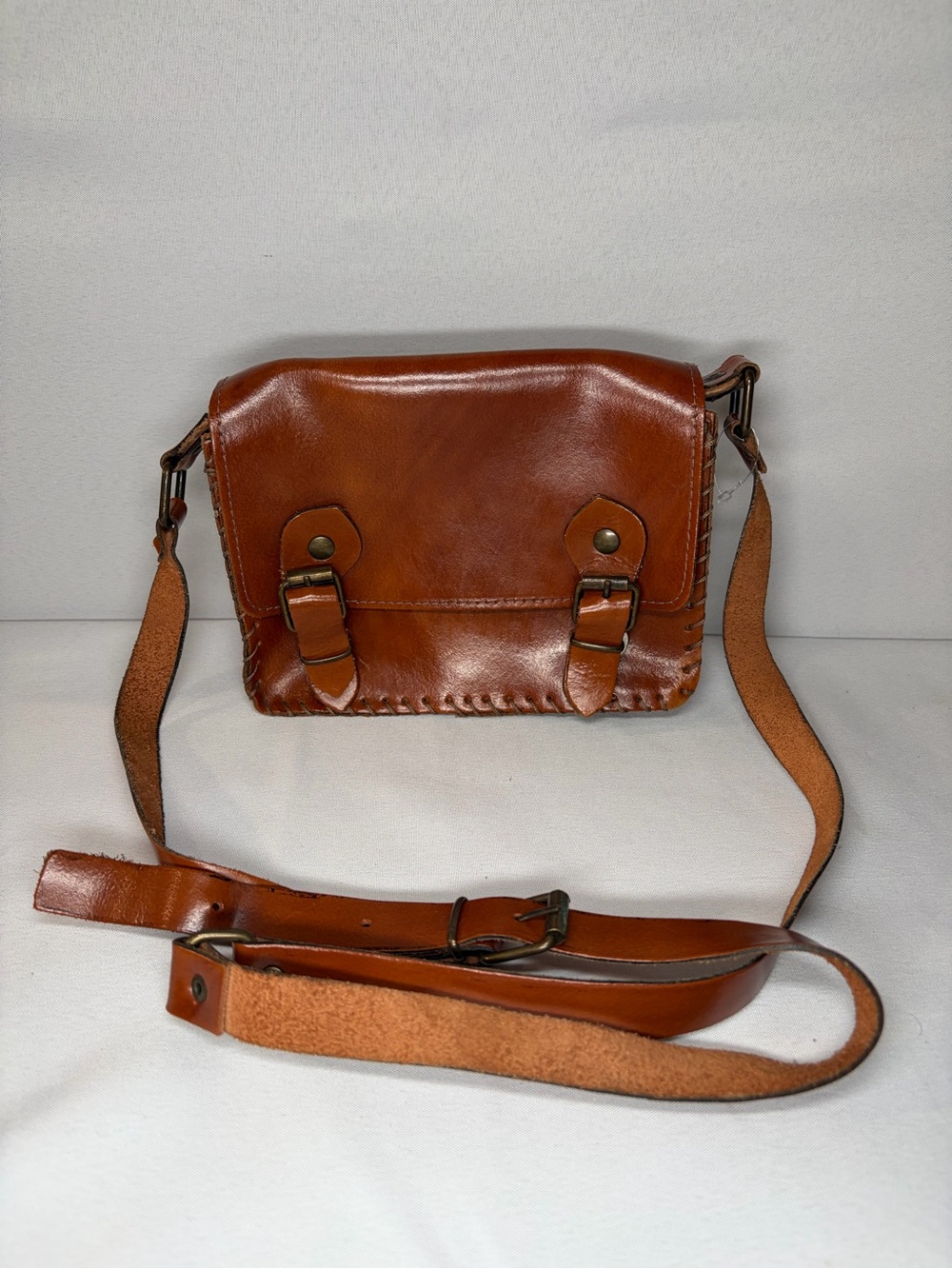 Classic Brown Leather Crossbody Bag
